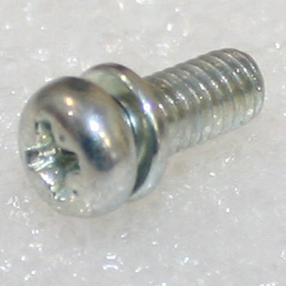 M5 x 20 Phil Pan Head Screw w/Spring Washer Trivalent White ZnCr-3 JIS 223B0520