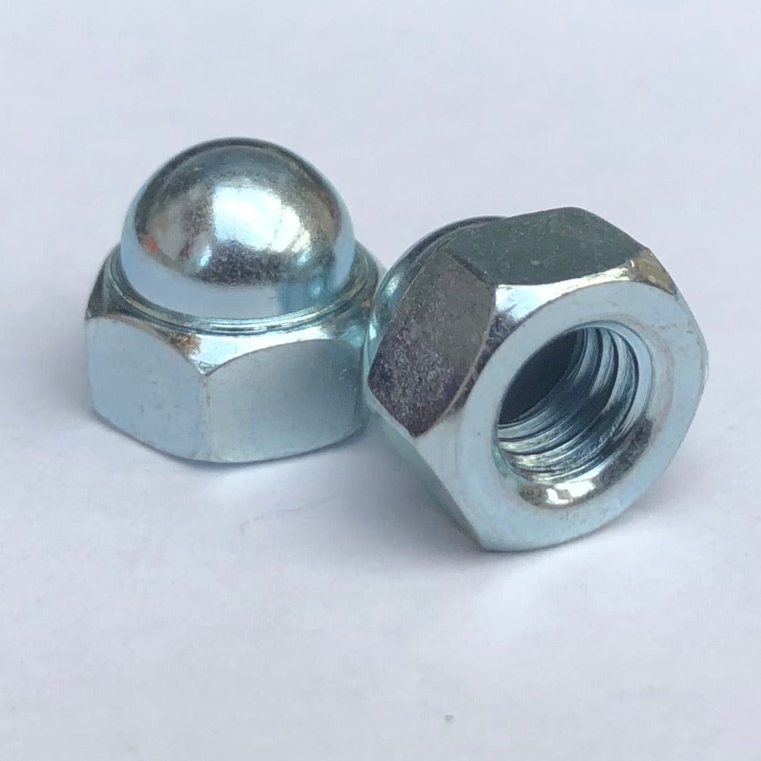 M6 Dome Nut Low Top Trivalent White 10mmA/F JIS 322B0600