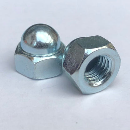 M6 Dome Nut Low Top Trivalent White 10mmA/F JIS 322B0600