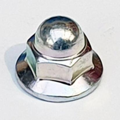 M5 Flanged Acorn Nut with no Serrations Trivalent White  90167-MN5-000