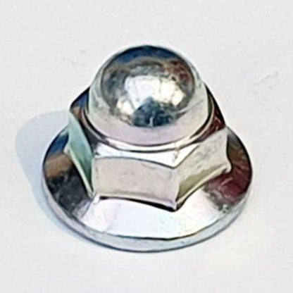 M6 Flanged Acorn Nut with no Serrations Trivalent White 90201-415-000