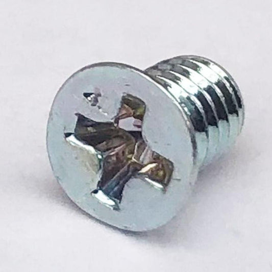 M4 x 6 Cross Recessed Low Flat Head Trivalent White Cr-3 JIS