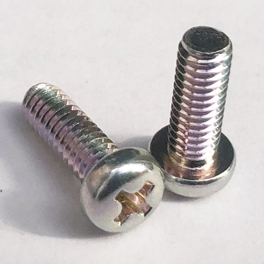 M4x10 M4-(0.75) x 10 Phil Pan Head Screw Former JIS 0.75 Pitch Trivalent White Cr-3