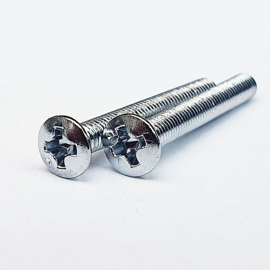 Round Oval Countersunk Head Bright Chrome JIS